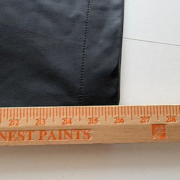 Maeve Anthropologie Colette Faux Leather Pants 30 Black Wide Leg High Rise - Picture 11 of 11